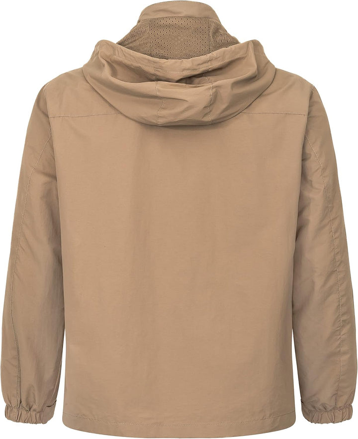 Summer Windbreaker Anorak Windjacke leichte Jacke 6XL Khaki, 6XL Khaki