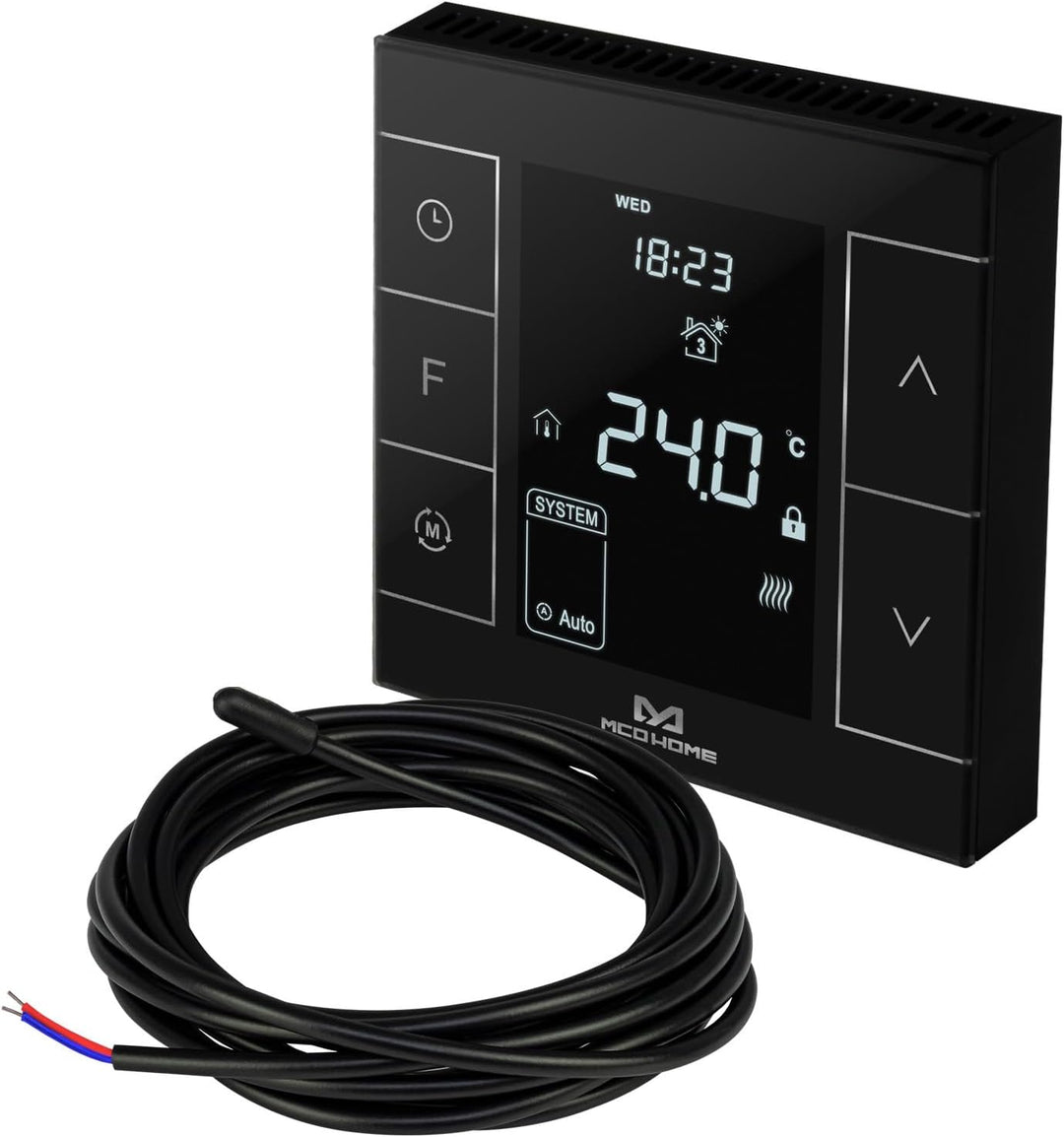 MCO Home Z-Wave Raumthermostat MH7H-EH für Fussbodenheizung & Infrarot-Heizung/Z-Wave Smarthome komp