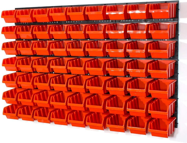 Lager Wandregal Lagerregal, 63 Stapelboxen Orange Gr. 3 POP Serie Orange +, Orange +