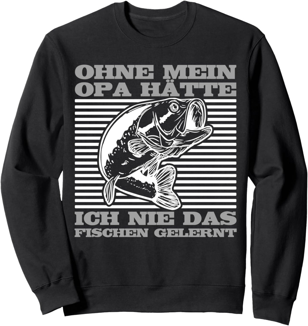 Fischen Angler Angeln Opa Angelfreunde Angelsport Sweatshirt