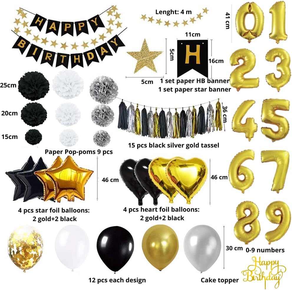 Bea's Party Pappteller gold weihnachten schwarz gold Weiss deko geburtstag mädchen geburtstagsdeko w