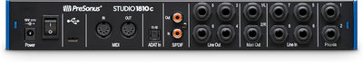 PreSonus Studio 1810c, 18 Eingänge/8 Ausgänge, 192 kHz, USB-C Audio Interface mit Software-Bundle in