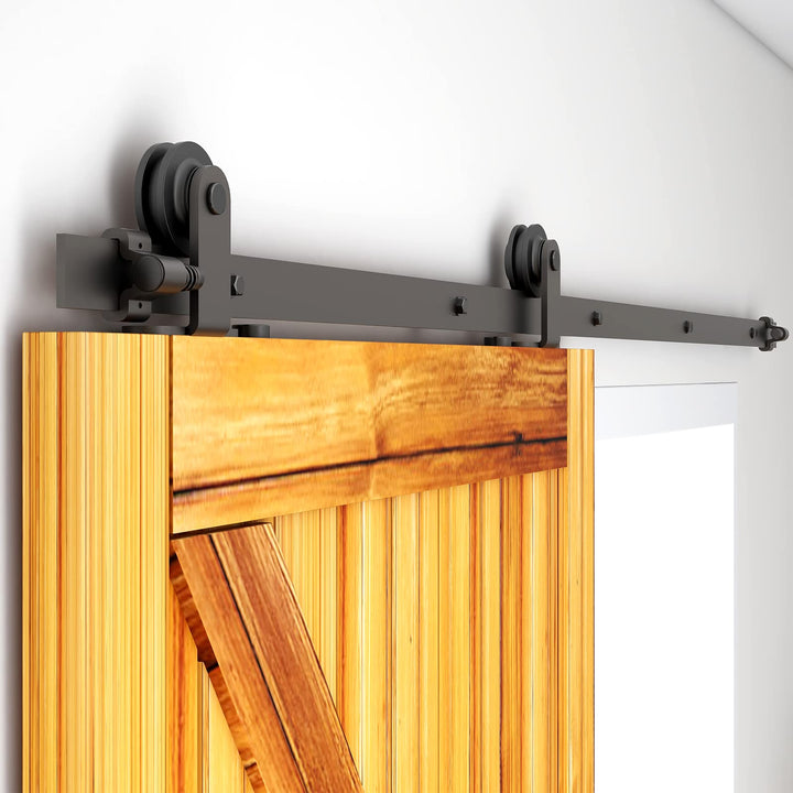 WOLFBIRD 183cm (6FT) Schiebetürbeschlag Set Schiebetürsystem Komplett-Set für holz Schiebetür Einzel