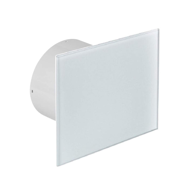 Ø 100 mm Design Badventilator Glasfront mit Timer/Nachlauf und Rückstauklappe WEG100T Lüfter Ventila