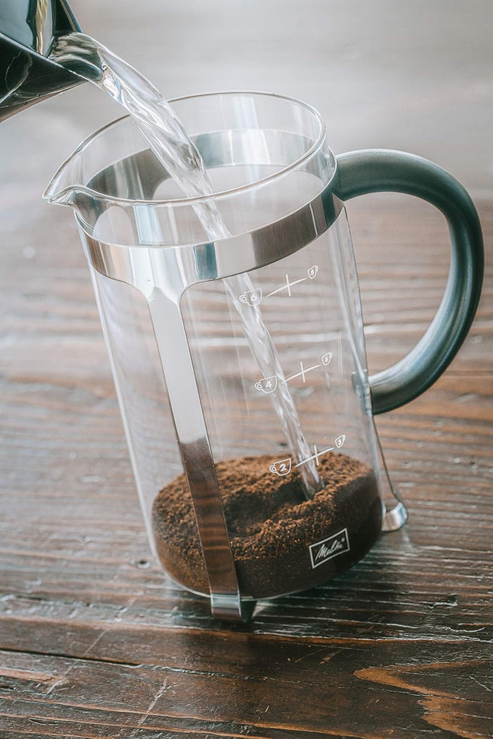 Melitta Manueller Kaffeebereiter - 8 Tassen - Chrom 8 Tasses Premium, 8 Tasses Premium