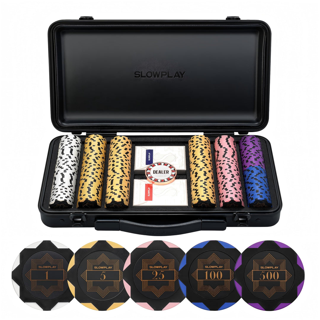 SLOWPLAY Nash 14 Gram Poker Chips d'argile Pour Texas Hold'em, 300 PIÈCES numérotés puces 300pcs Num