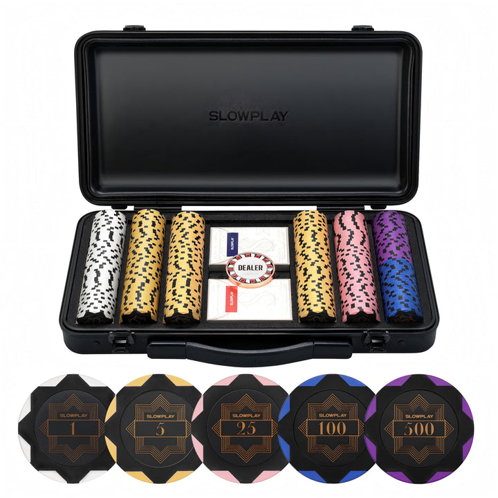 SLOWPLAY Nash 14 Gram Poker Chips d'argile Pour Texas Hold'em, 300 PIÈCES numérotés puces 300pcs Num