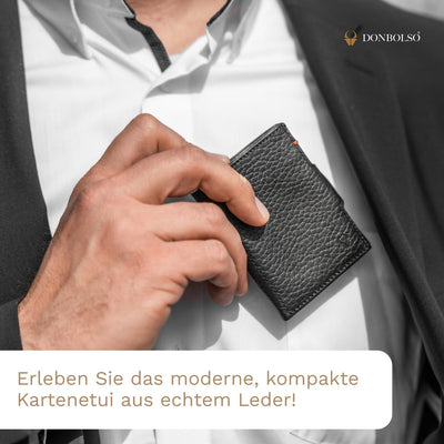 DONBOLSO Wallet NextGen Leder I Slim ohne Münzfach I Geldbeutel mit RFID Schutz I Kartenetui bis 11