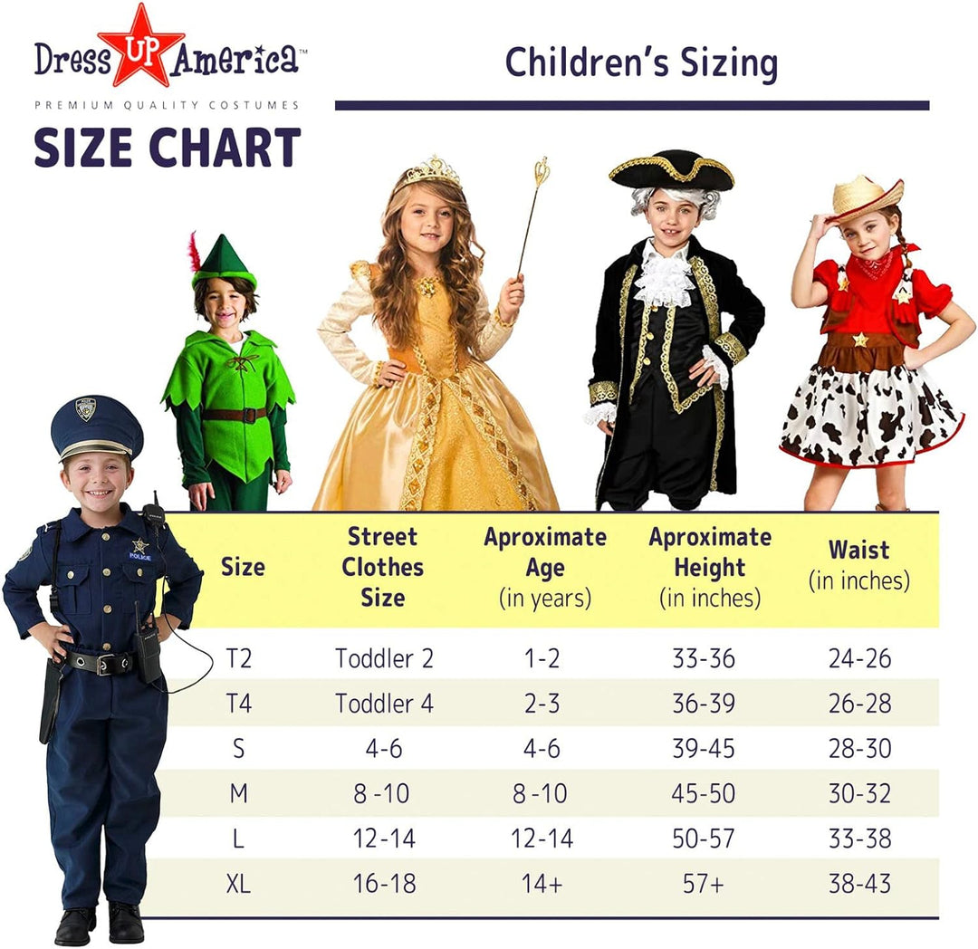 Dress Up America Goldener Ninja Kostüm - Wilder Samurai Krieger Kostüm für Jungen und Mädchen Grösse