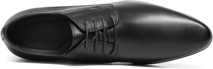 CHAMARIPA Chaussures Rehaussantes de Type Oxford Noir Pour Homme - Hauteur 8 cm-H62D11K011D, 37 EU S