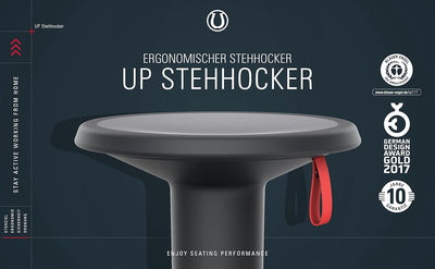 Interstuhl UP Stehhocker - ergonomischer Stehhocker - höhenverstellbar - Hocker mit rutschhemmender