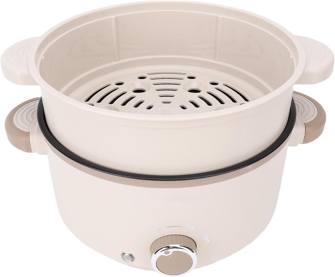 Mumusuki Elektrischer Hot Pot mit Dampfgarer, 3 l grosses Fassungsvermögen, verbrühungssicher, berüh