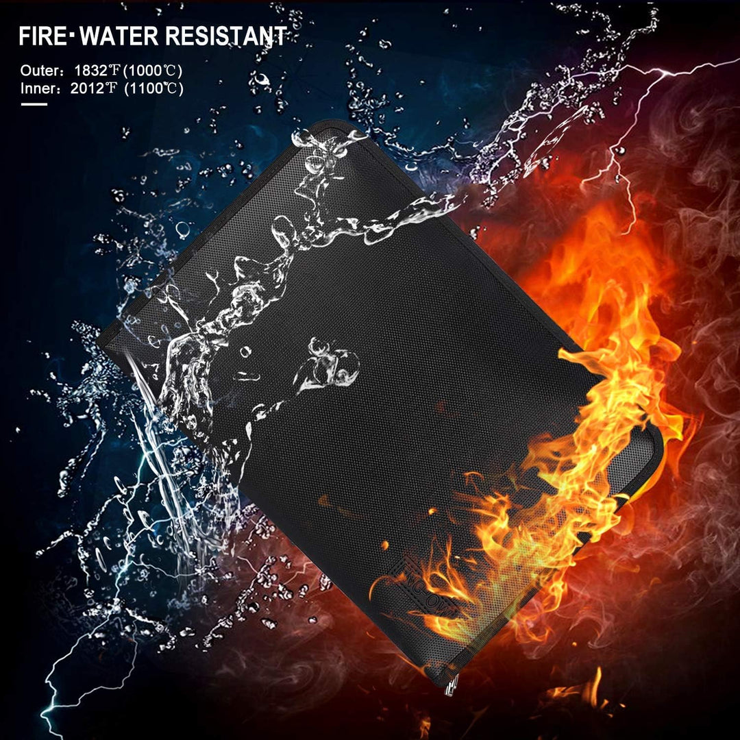 Feuerfeste Dokumententasche mit 13 Fächern, feuerfest, feuerfest und wasserabweisend, für dokumente,