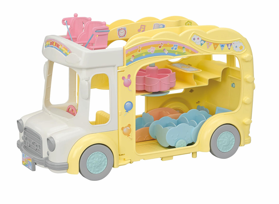 Sylvanian Families - 5744 Erlebniskindergarten Bus Regenbogen - Puppen Spielset