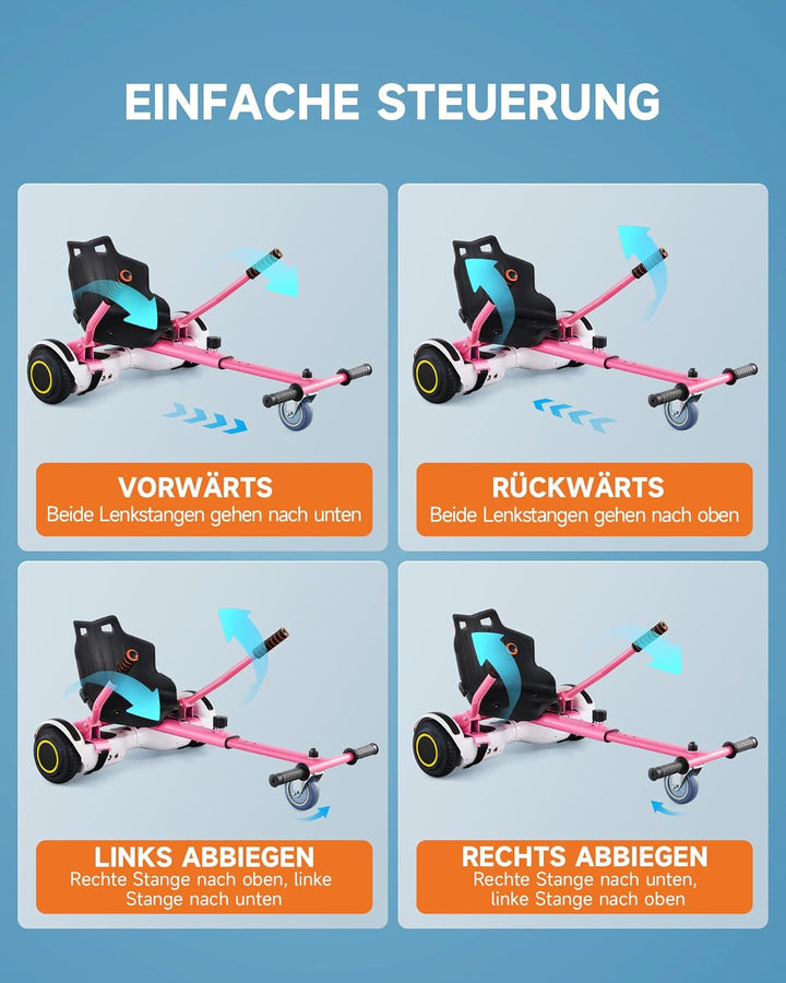 CO-Z Hoverboard Sitz Hoverkart Gokart Sitz für 6,5 Zoll 8,5 und 10 Zoll Hoverboards Sitzscooter Sitz