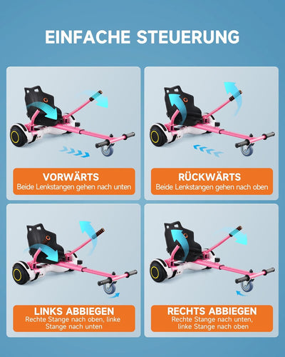 CO-Z Hoverboard Sitz Hoverkart Gokart Sitz für 6,5 Zoll 8,5 und 10 Zoll Hoverboards Sitzscooter Sitz