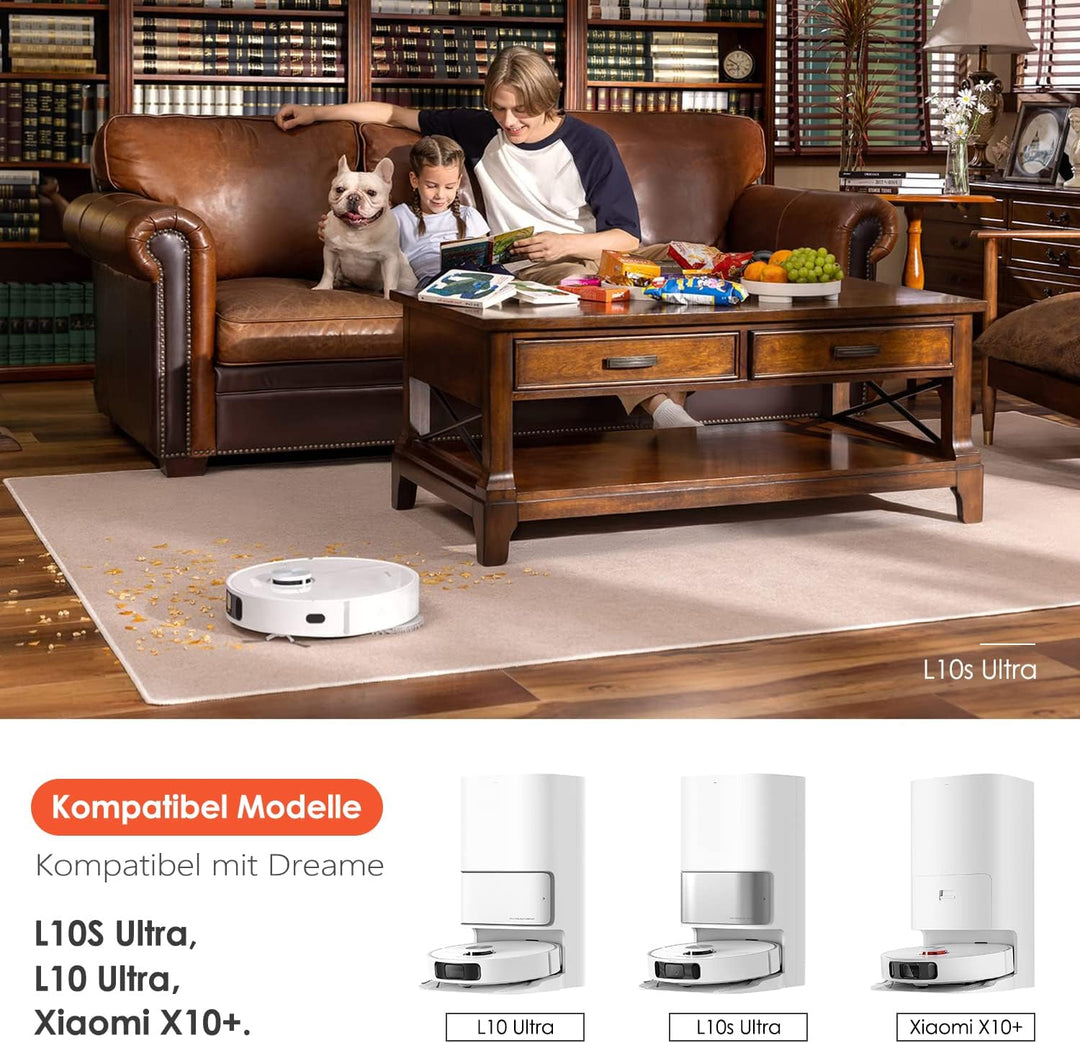 Staubbeutel Mopp Wischtücher für Xiaomi X20+/Dreame X40 Ultra/L20 Ultra/L10s Ultra, 8 Staubbeutel 4