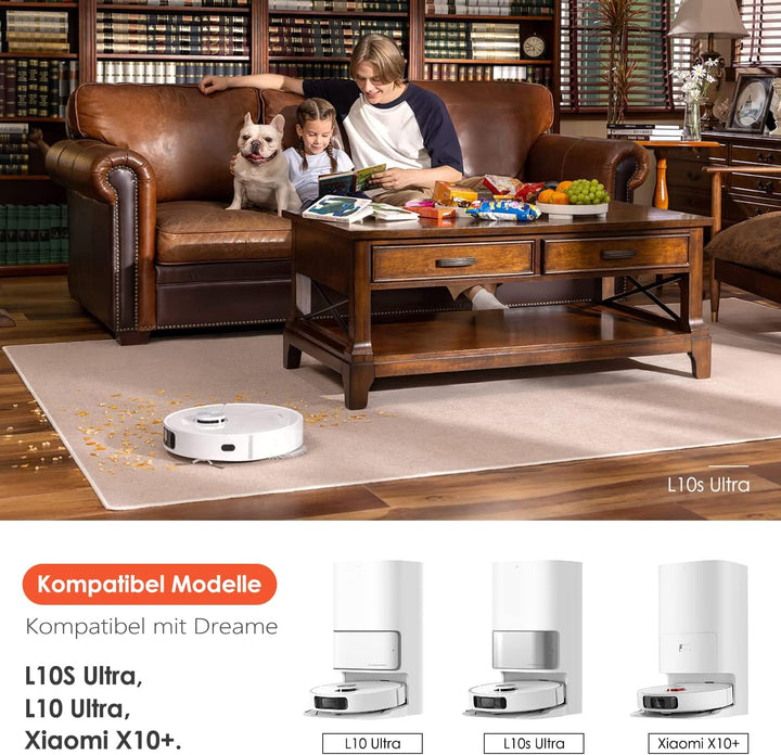 Staubbeutel Mopp Wischtücher für Xiaomi X20+/Dreame X40 Ultra/L20 Ultra/L10s Ultra, 8 Staubbeutel 4