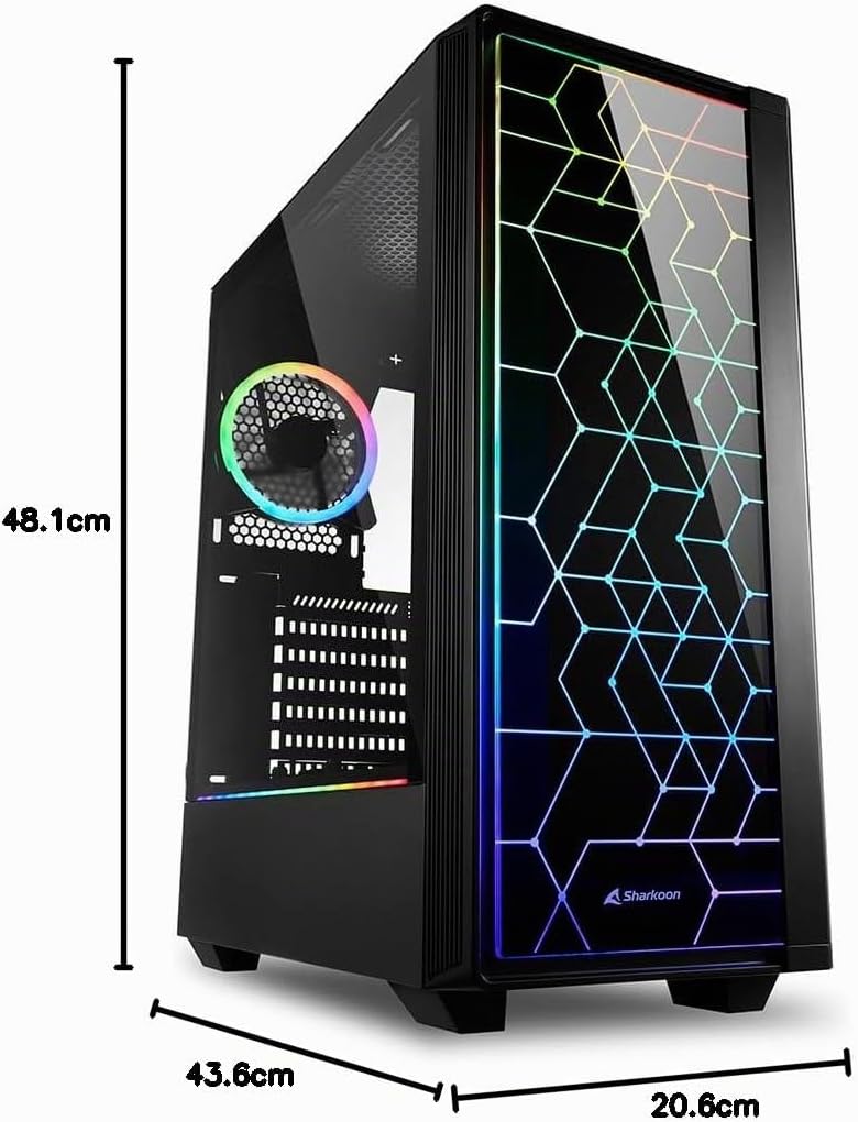 Sharkoon RGB LIT 100, PC Gehäuse, RGB LIT 100