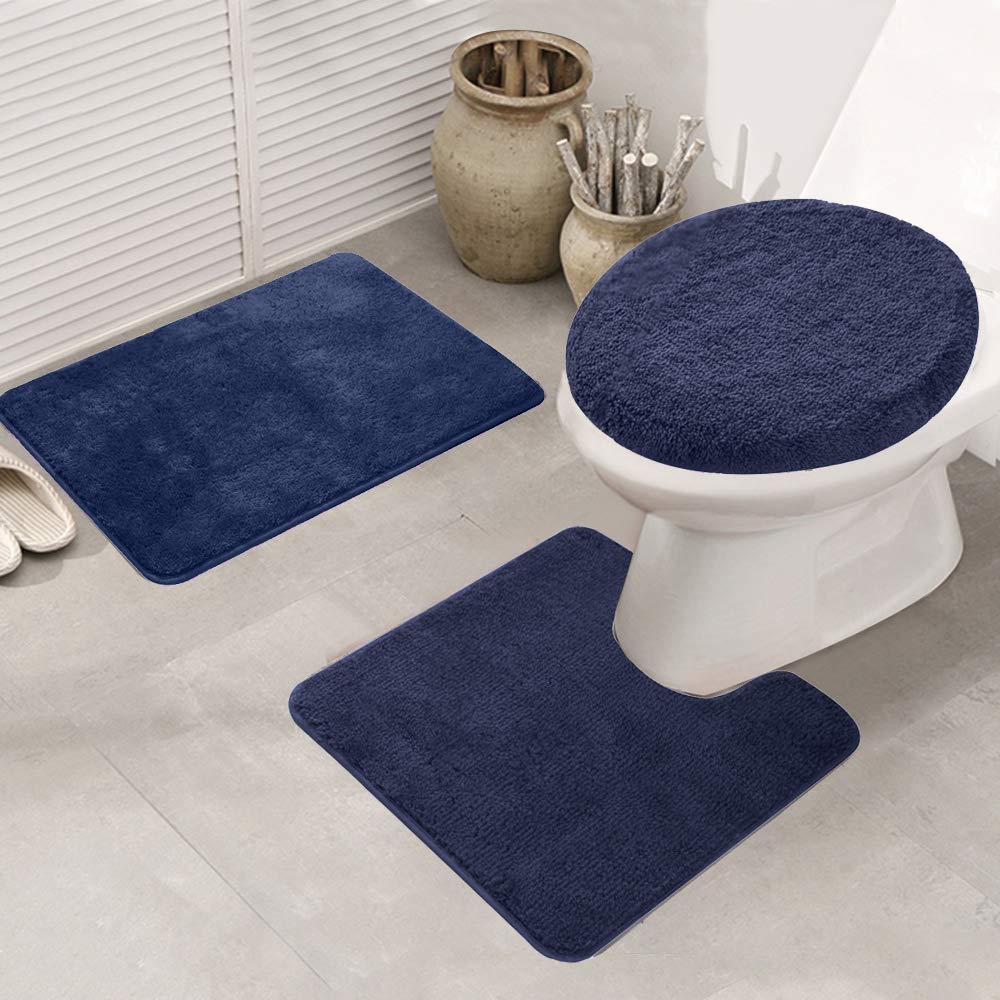 ele ELEOPTION Badezimmer-Set,rutschfeste Badematte schnelltrocknend weich wasserabsorbierend stilvol