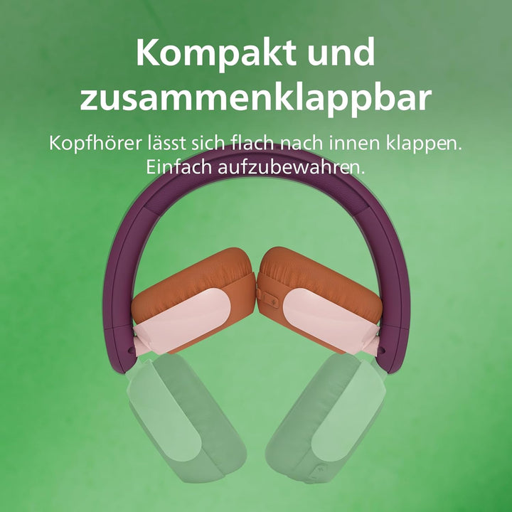 Philips TAK4200MP 4200-Serie mit kabellosem ohraufliegendem Bluetooth-Kopfhörer für Kinder, zusammen