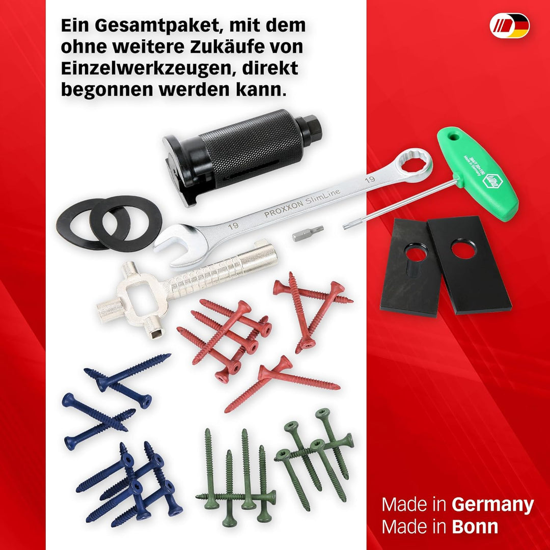 MULTIPICK Türöffnungswerkzeug - [inkl. 30 Zugschrauben] Schlosszieher - Glocke Öffnungswerkzeug - Sc