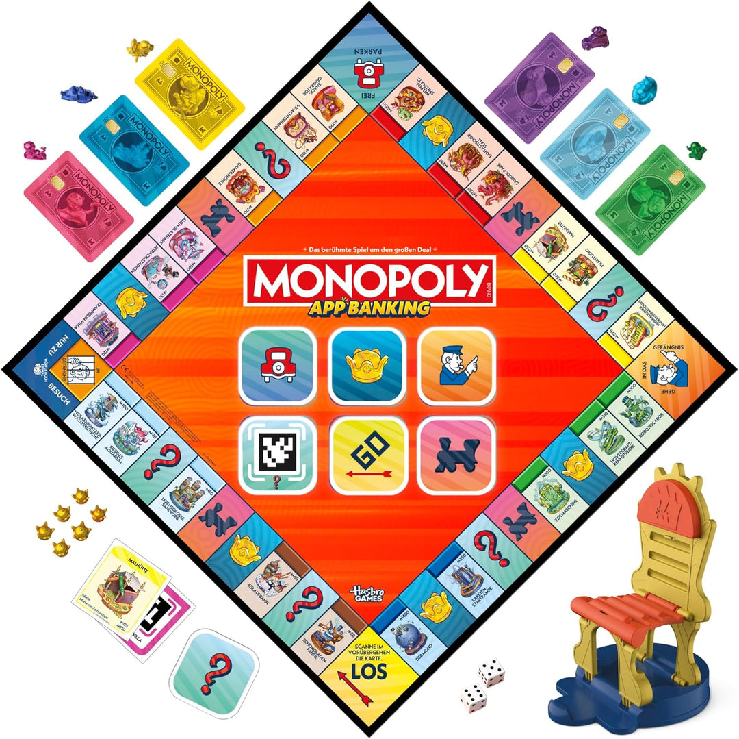 Monopoly App Banking Brettspiel - Deutsche Fassung, Moderne Version des Klassikers, elektronisches S