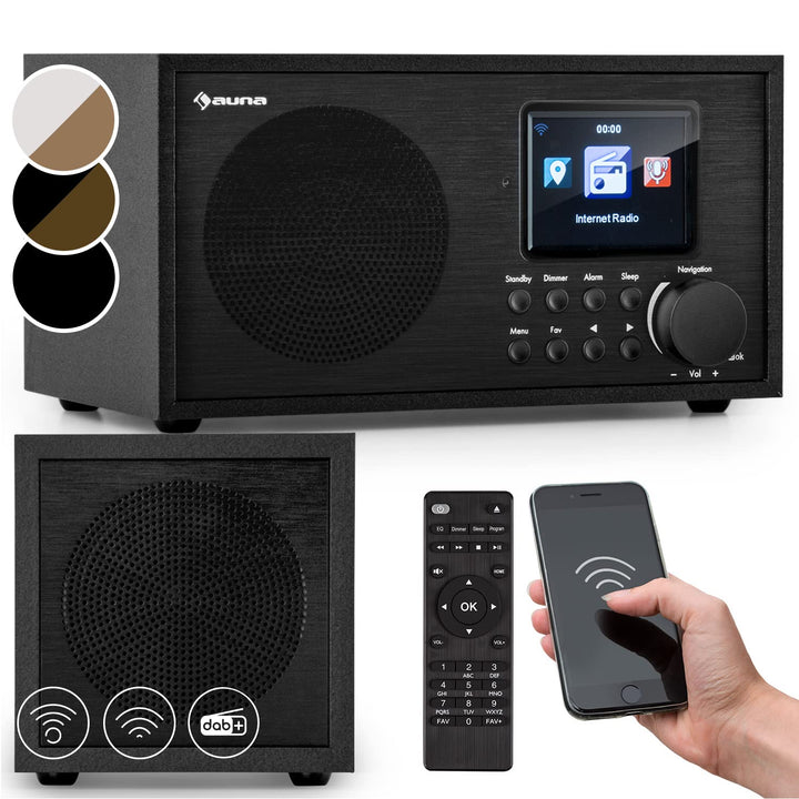 Auna Silver Star Radio, Aufladbares DAB-Radio, DAB Plus Radio mit Bluetooth, Radio Batteriebetrieben