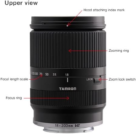 Tamron 18-200mm F/3.5-6.3 Di III VC Nex Objektiv für Sony NEX-Serie schwarz schwarz Single, schwarz