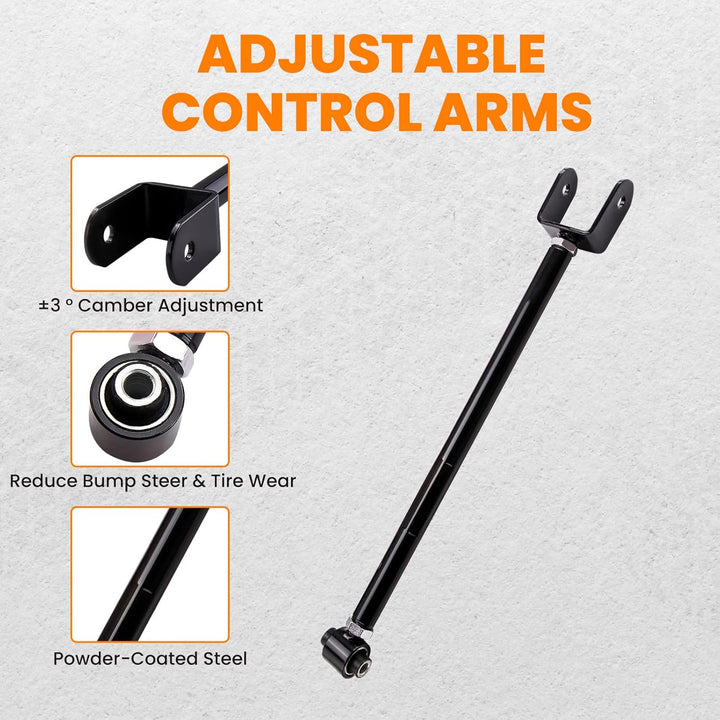 maXpeedingrods 2pcs Einstellbar Querlenker Querstrebe für E36 E46 M3 Z3 Z4 Hinten Sturz