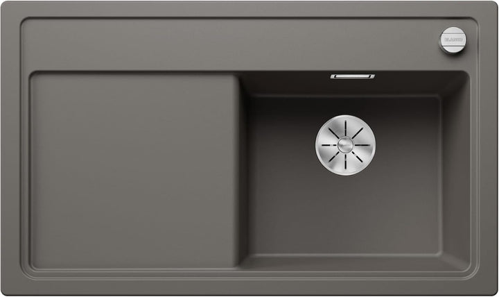 BLANCO ZENAR 45 S | SILGRANIT vulkangrau | Einbauart: Einbau von Oben | Hauptbecken rechts | mit Abl