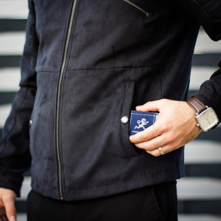 MakakaOnTheRun® Kartenetui Herren Wallet mit Münzfach, Kartenhalter, Kreditkartenetui, Slim Wallet H
