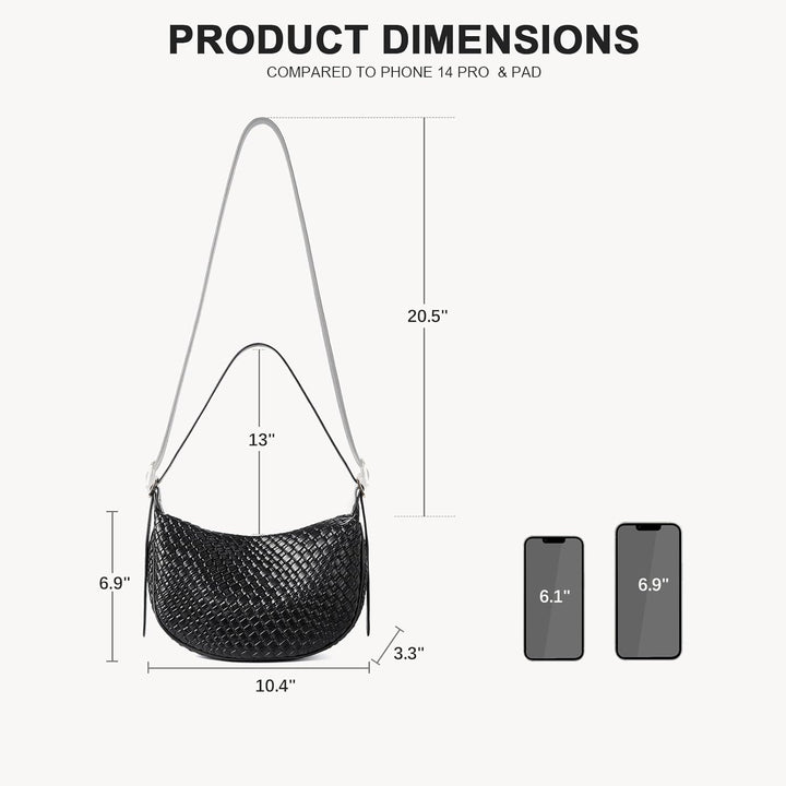 BOSTANTEN Damen Handtaschen Klein,Geflochtene Taschen Umhängetasche Damen Crossbody Bag Schultertasc