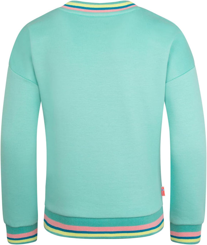 Trollkids Girls Senja Sweatshirt 98 Aqua Haze, 98 Aqua Haze