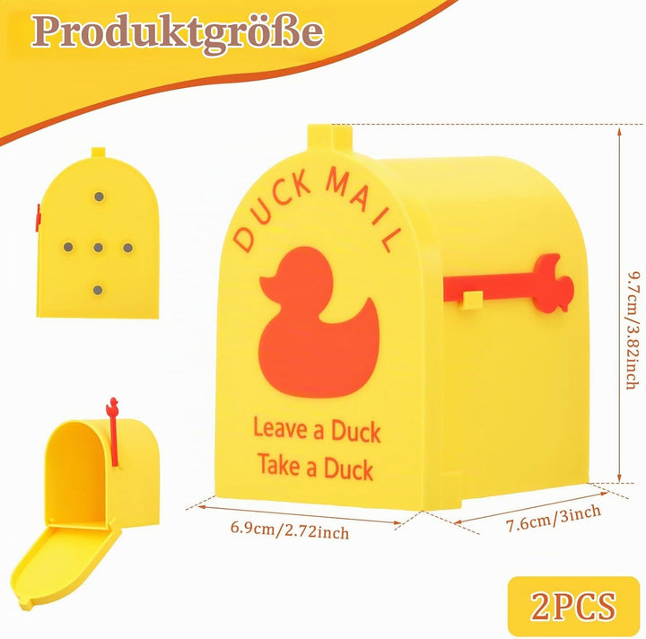2 Stück magnetische Kreuzfahrt-Enten-Briefkasten aus Kunststoff, Mini-Enten-Briefkasten, Kreuzfahrts