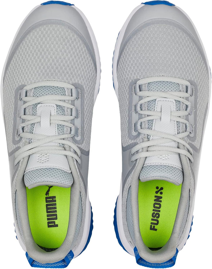 PUMA Herren Fusion Grip Extra Breit Golfschuh 40 EU Weit Flat Light Gray Puma Silverpuma Team Royal,