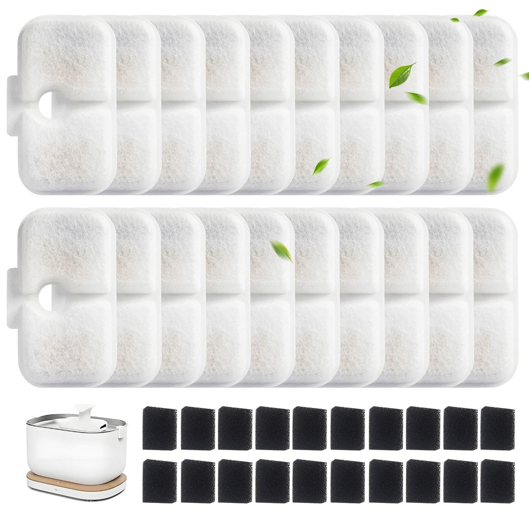 40er Pack Katzenbrunnen Filter Set, Filter für Dockstream Trinkbrunnen füR Katze Ersatzfilter PLWF00