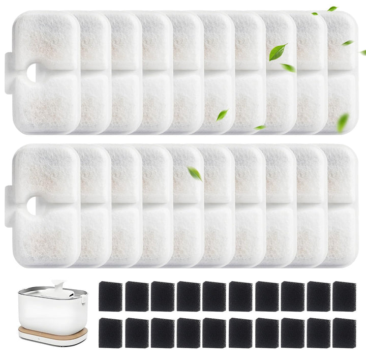 40er Pack Katzenbrunnen Filter Set, Filter für Dockstream Trinkbrunnen füR Katze Ersatzfilter PLWF00