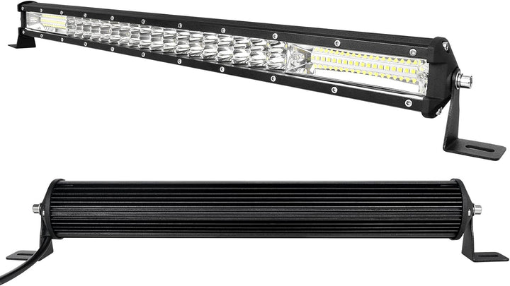 PICAA 24 Zoll 216W LED Lightbar 12V 24V, 6000K Weiss LED Lichtbalken Arbeitsscheinwerfer Bar Wasserd
