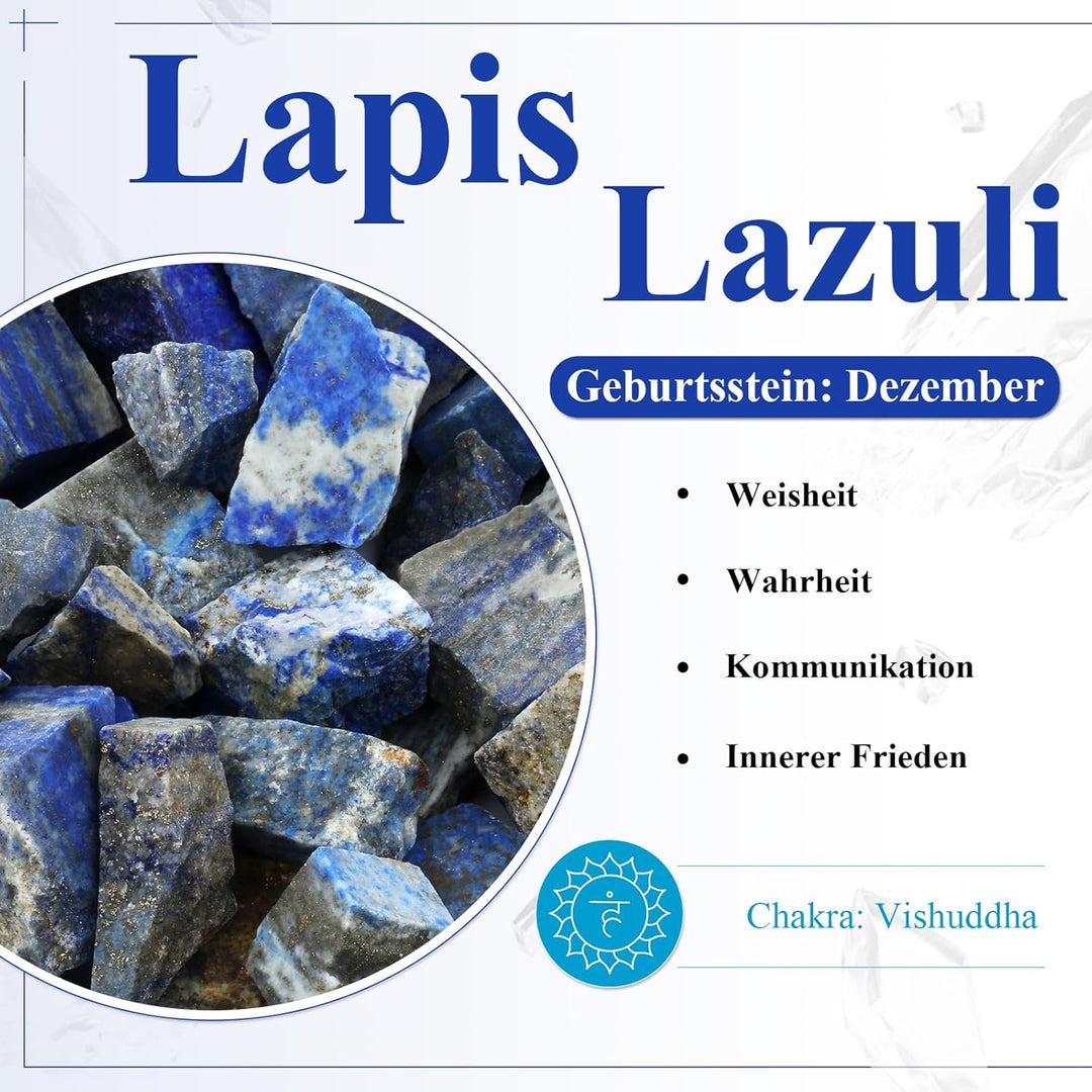 mookaitedecor Satz von 2 Lapislazuli Sechseck Double Kristall Punkte Schublade Knöpfe mit Schrauben,