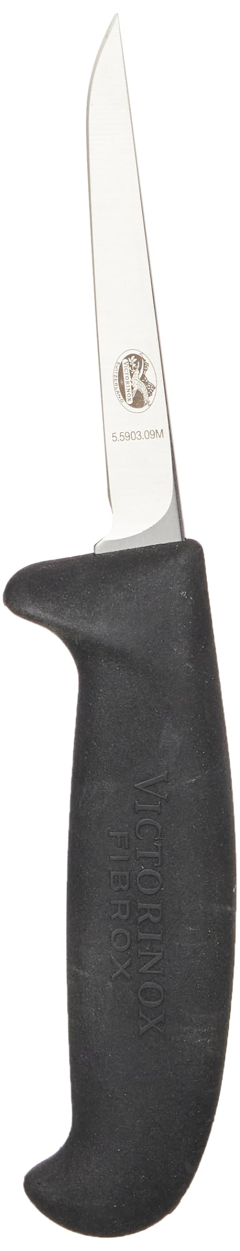 Victorinox Fibrox Geflügelmesser, mittelgrosser Griff, 9 cm Klingenlänge, Rostfreier Stahl, Swiss Ma