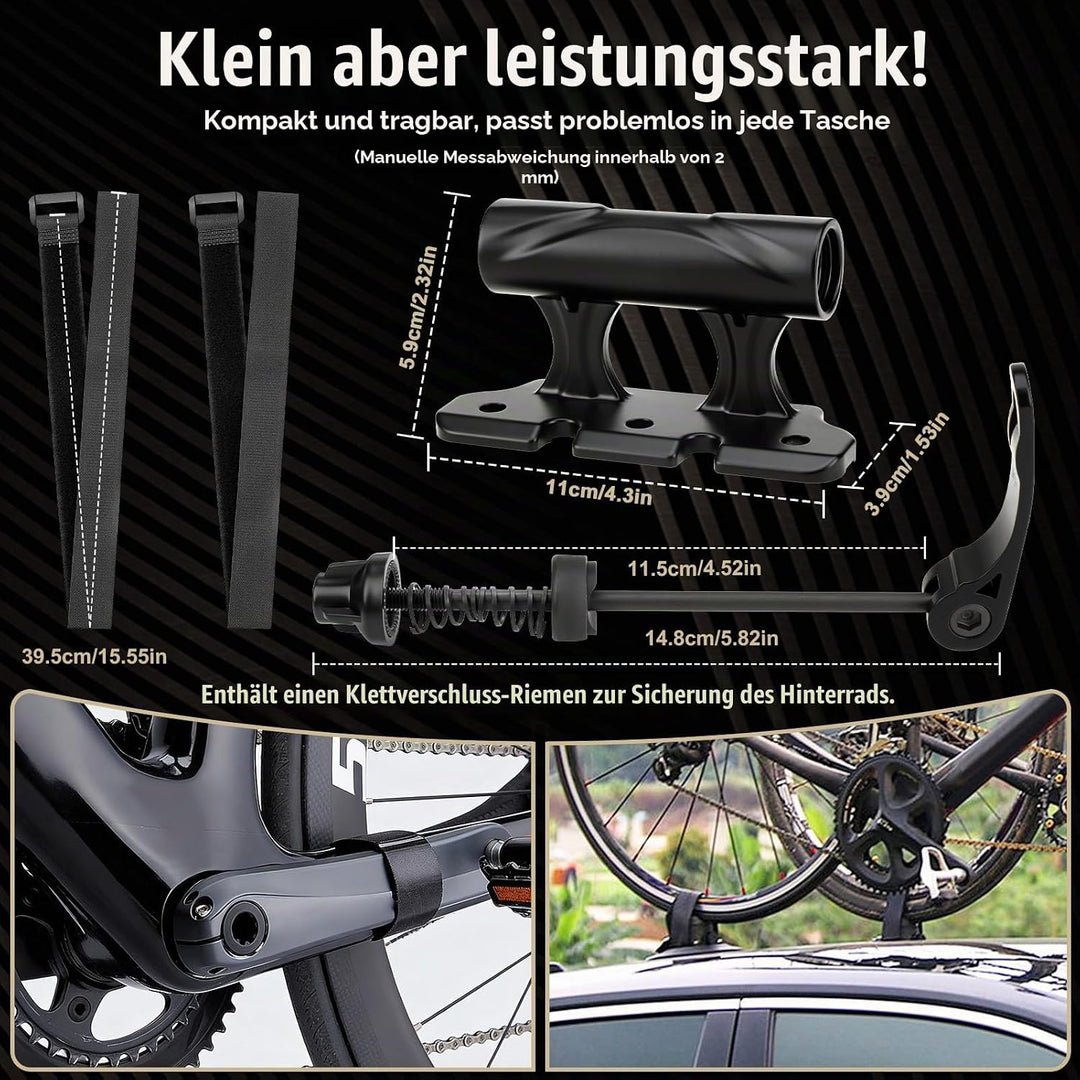 Cyleto Fahrrad Gabelhalterung aus Aluminiumlegierung für Auto Dachträger, mit Schnellspanner &amp; Steck