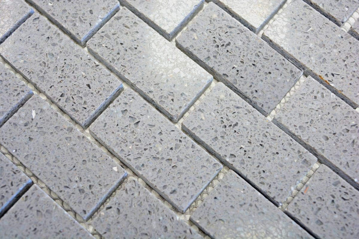 Mosaik Brick Artifical grau Artifical Kunstharzmosaik Fliesenspiegel, Mosaikstein Format: 23x48x8 mm