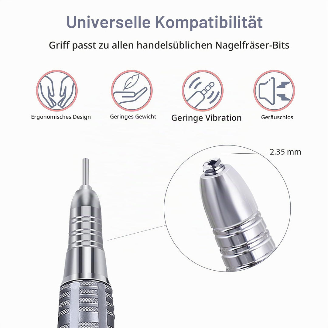JCMASTER® TouchPro+ Nagelfräser Set Für Gelnägel &amp; Acrylnägel | inkl 1x Premium 4 in 1 Bit | 35000 U