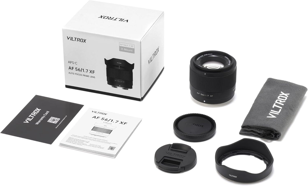 VILTROX 56mm f1.7 XF, 56mm f/1.7 X-Mount APS-C AF Objektiv für Fuji x Mount, Standard Prime Objektiv