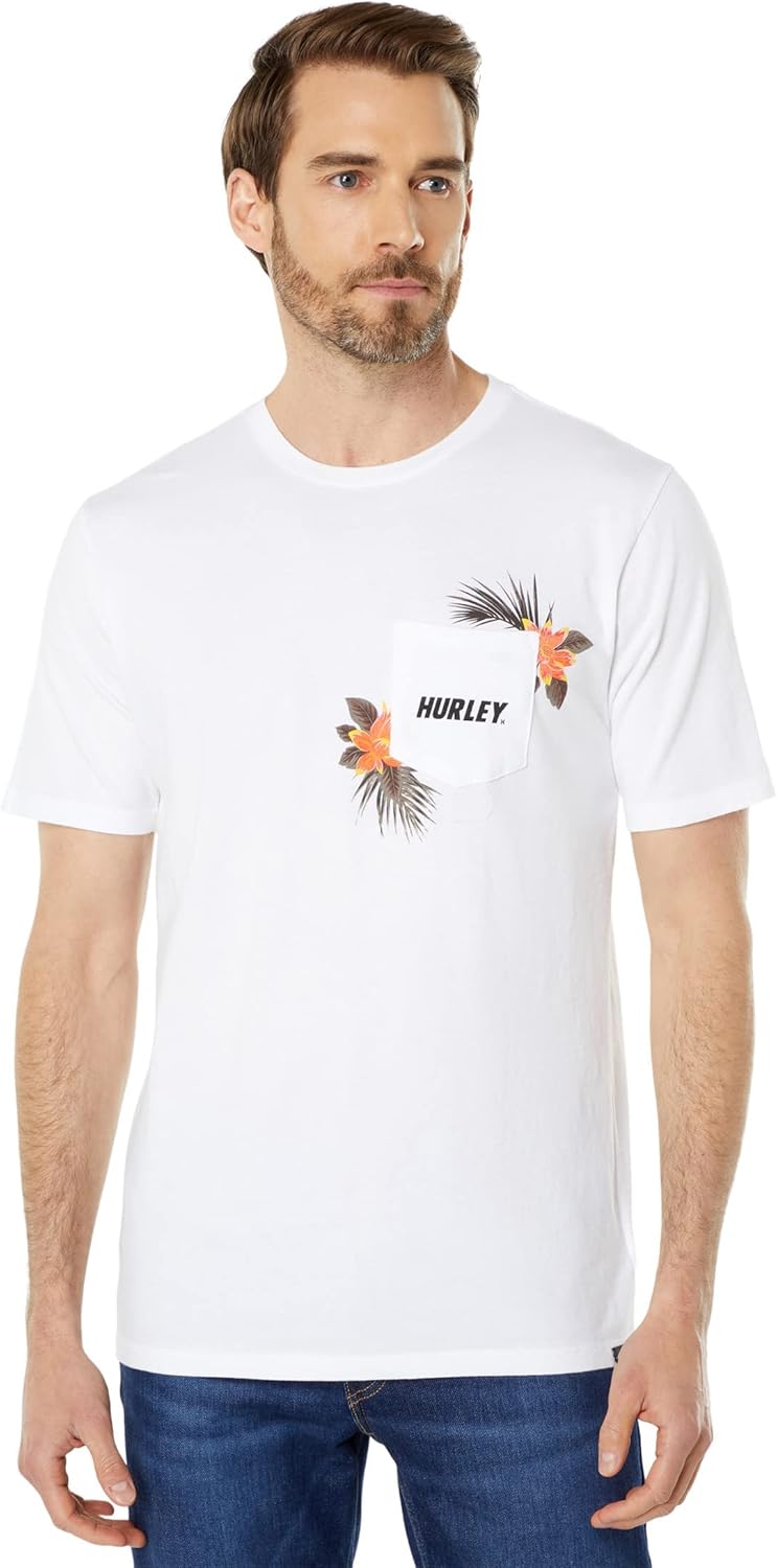 Hurley Herren Evd Wash Alamoana Fastlane Pkt Tee Ss T-Shirt M Weiss, M Weiss