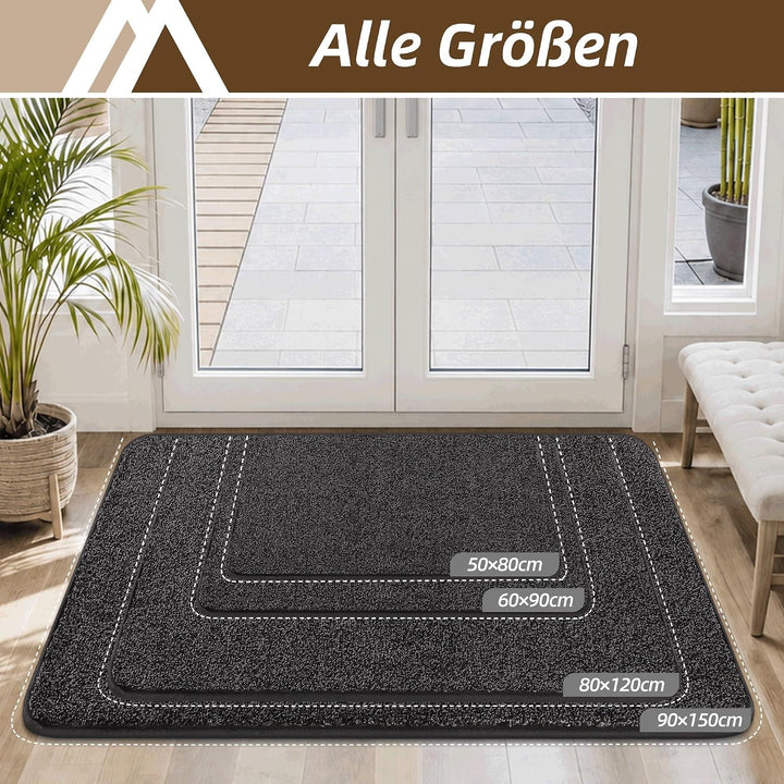 COSY HOMEER Fussmatte Innen 50 x 80 cm, Anthrazit Anthrazit 50 x 80 cm (Rechteckig), Anthrazit 50 x