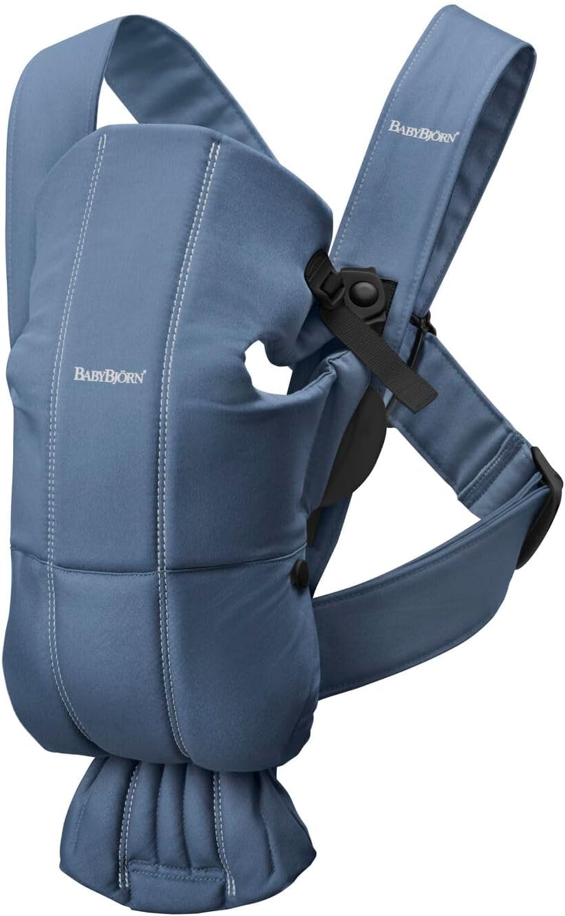 BabyBjörn Babytrage Mini, Gewebt, Indigoblau Indigoblau Gewebt, Indigoblau Gewebt