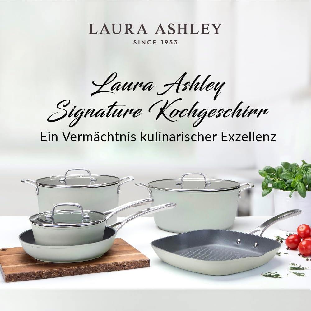 Laura Ashley 16cm Antihaft-Milchtopf mit Ausgiesser - 1,2 Litre Haltbarer PFOA/PFAS-Freier Milchtopf
