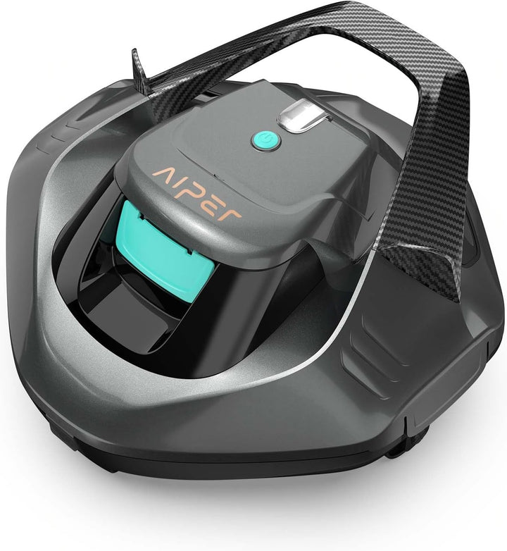 AIPER Poolroboter, 90 Minuten Leistungsstarke Reinigung, Dual-Antriebsmotoren, LED-Anzeigen, Automat